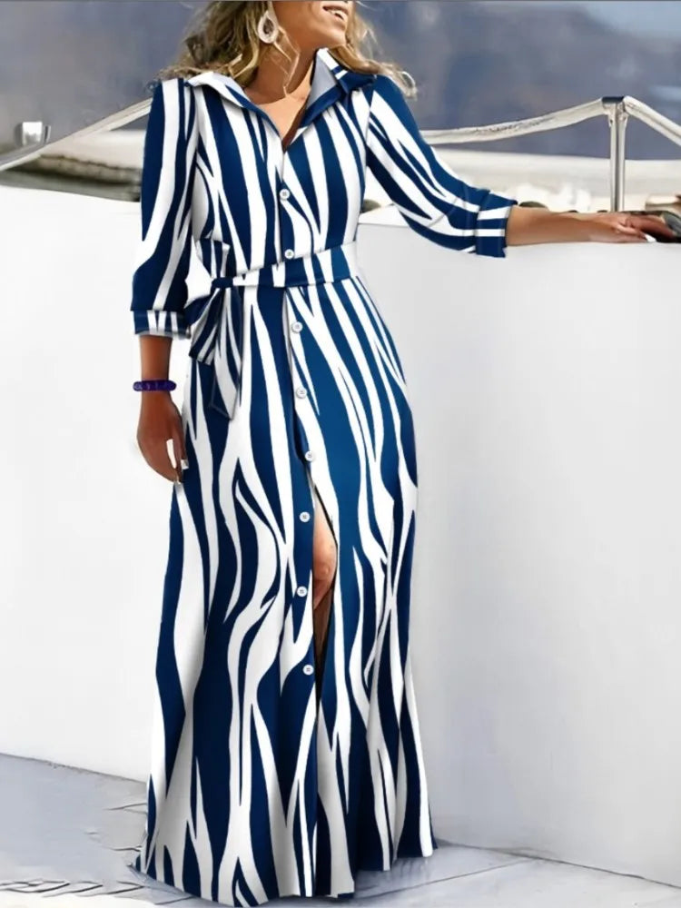 Autumn Lace-up Shirt Dresses