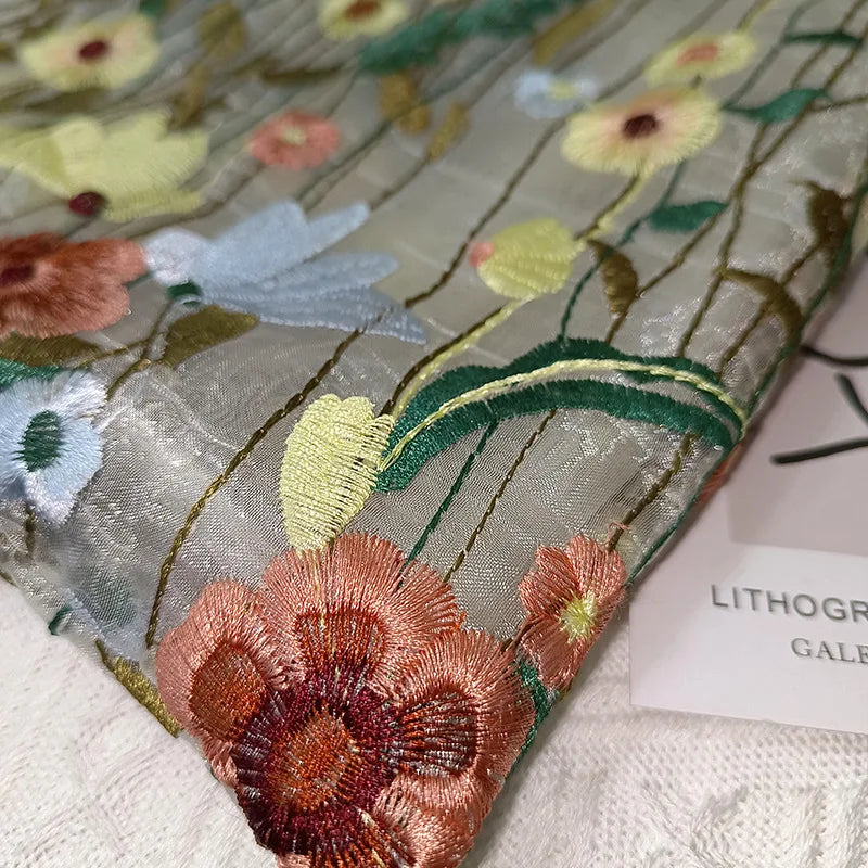 Embroidered Lace Flower Shoulder Bag