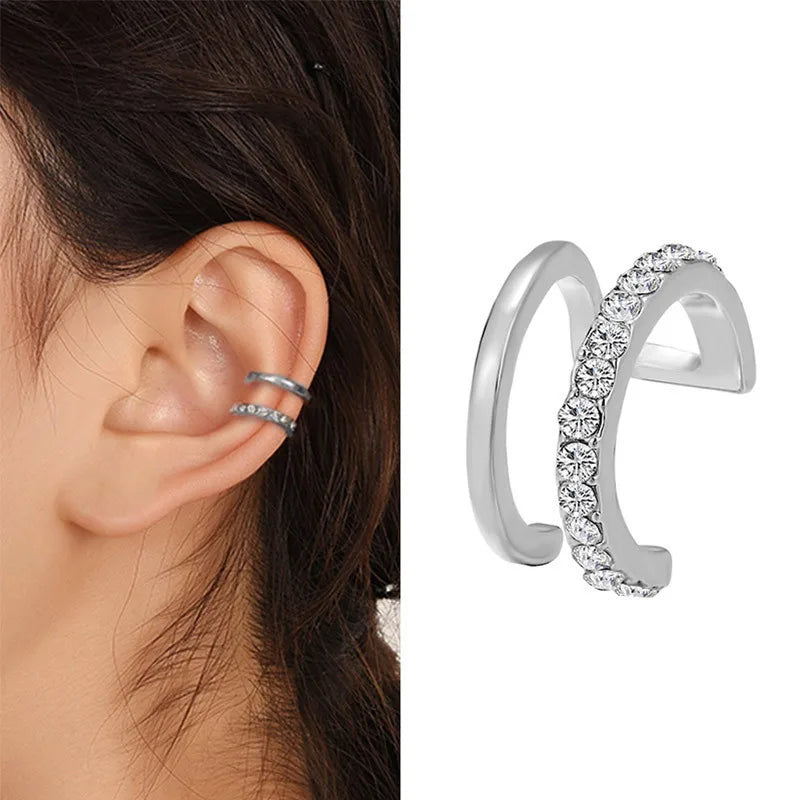 Zircon Double-layer Ear Cuff