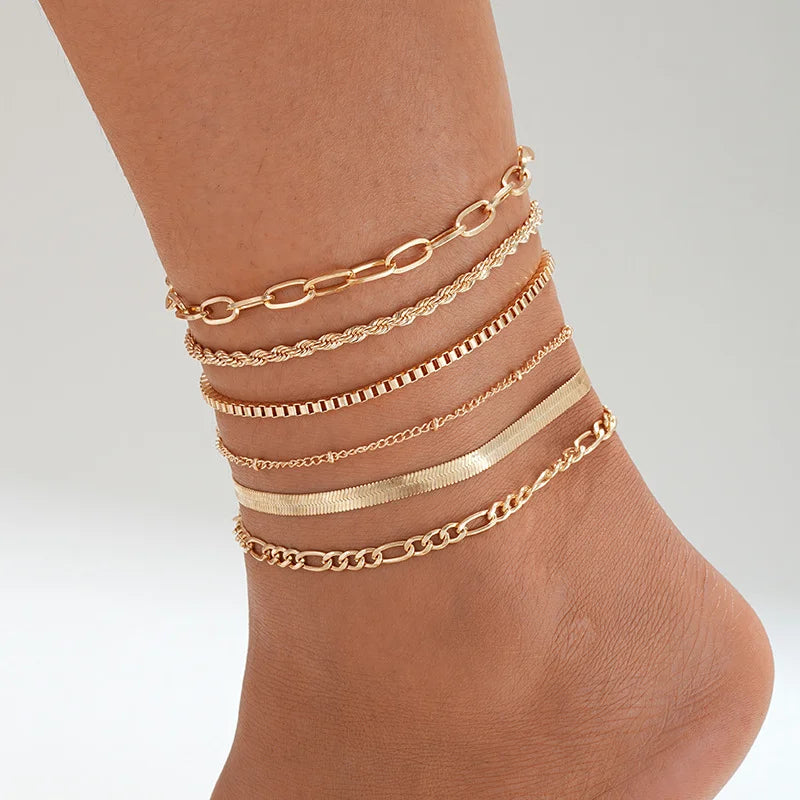 Multilayer Ankle Bracelet