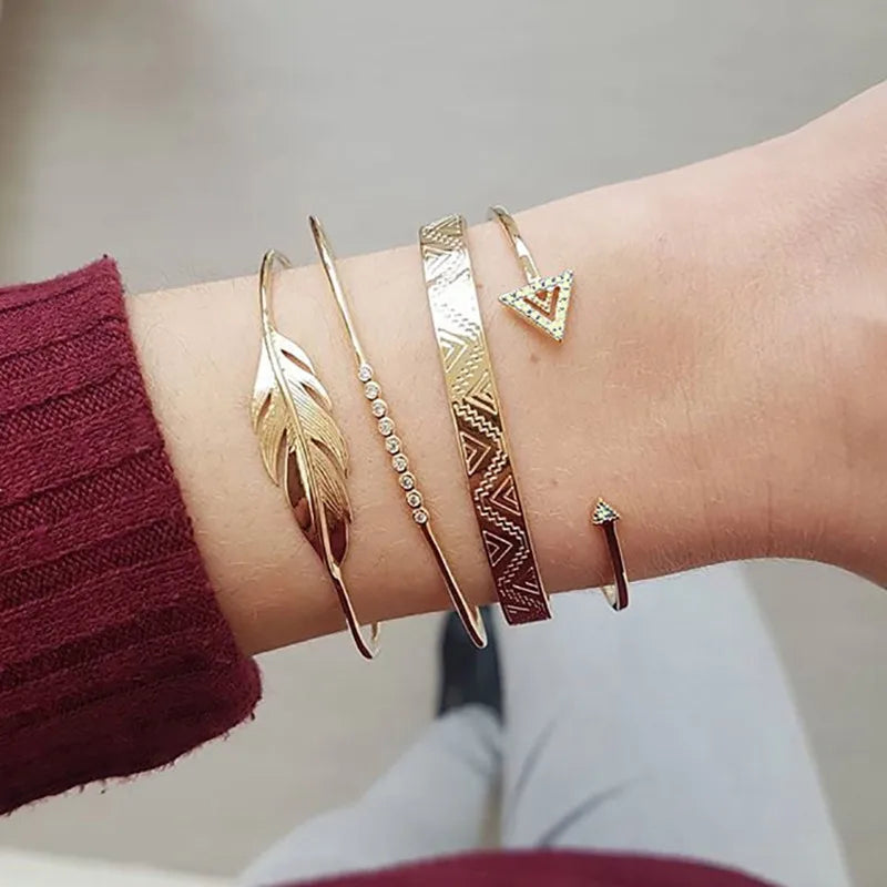 Trendy Geometric Link Chain Bracelet