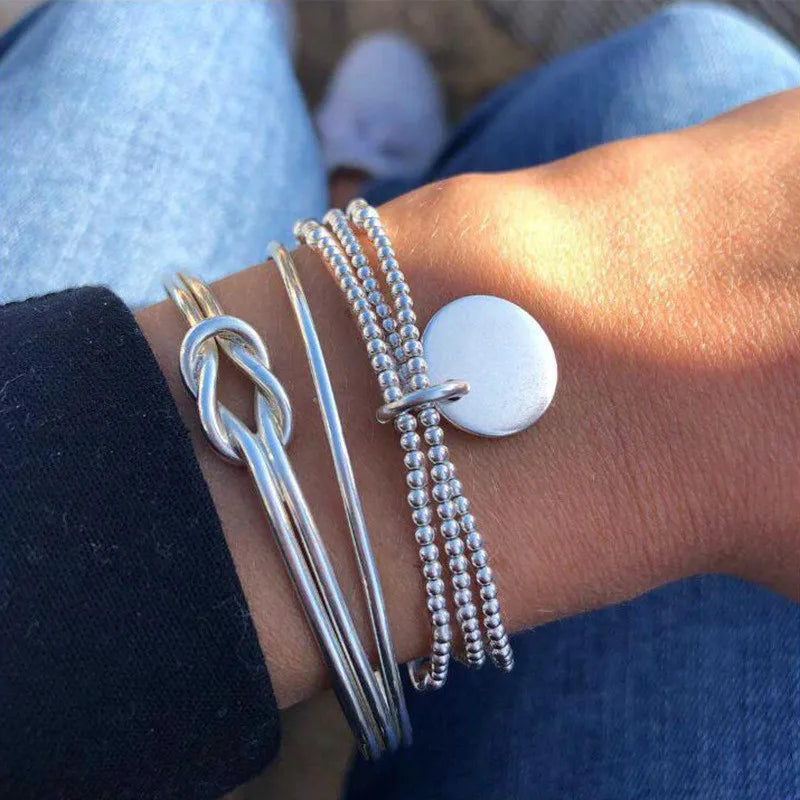 Trendy Geometric Link Chain Bracelet
