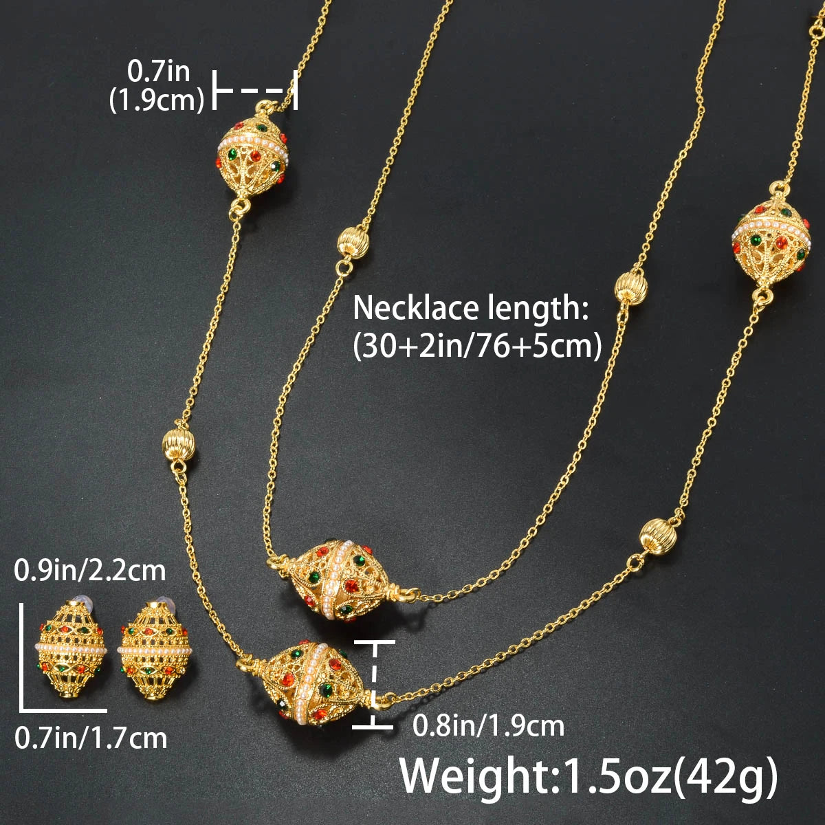 necklace zirconia set