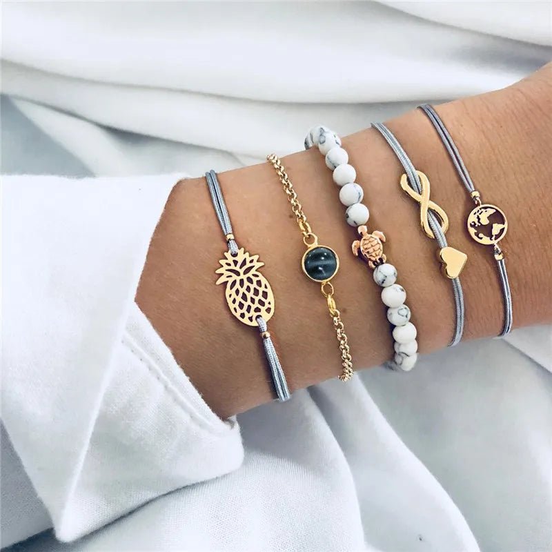 Trendy Geometric Link Chain Bracelet