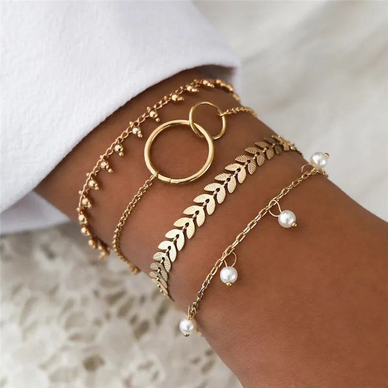 Trendy Geometric Link Chain Bracelet