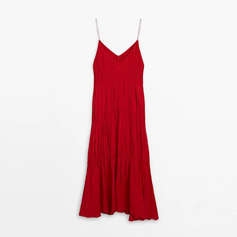 Casual Loose Pleat Dress
