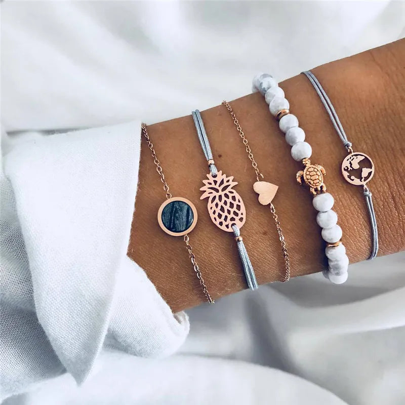 Trendy Geometric Link Chain Bracelet