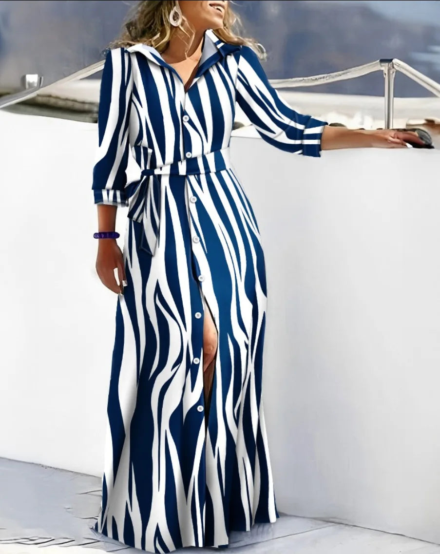 Autumn Lace-up Shirt Dresses