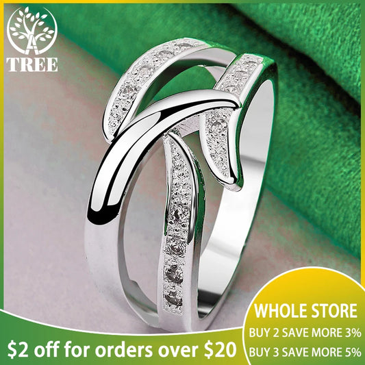 925 Sterling Silver Zircon Ring