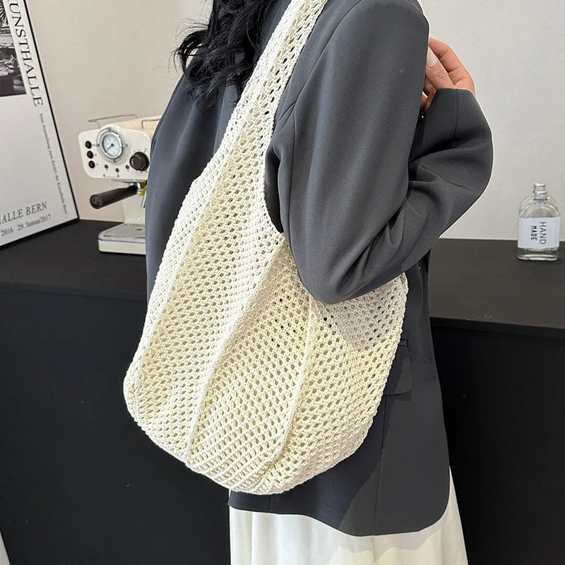Women Crochet Tote Bag Fashion