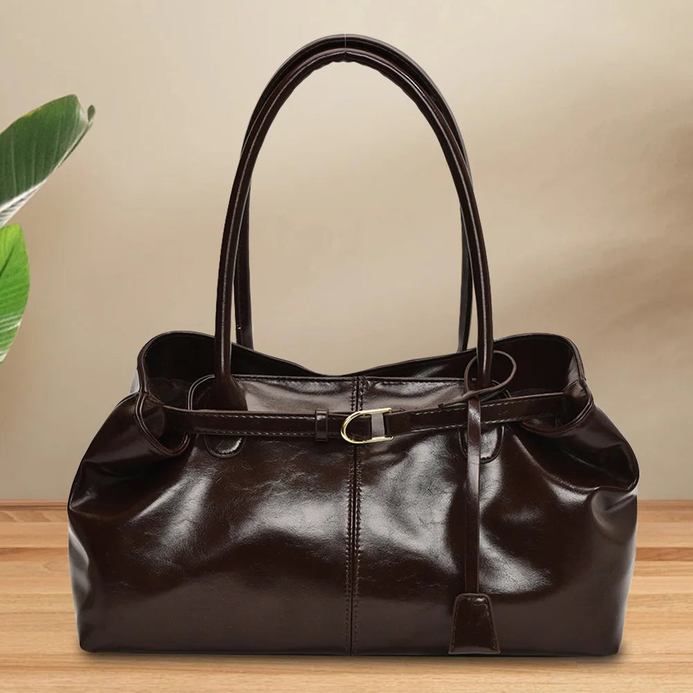 Leather Hobo Handbag