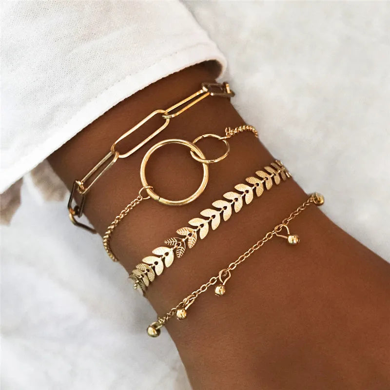 Trendy Geometric Link Chain Bracelet