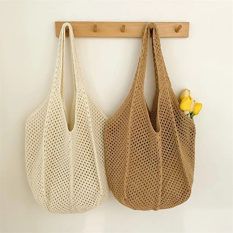Women Crochet Tote Bag Fashion