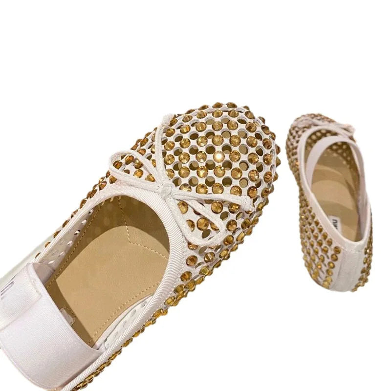 Water Diamond Flat Bottom Ballet Shoes