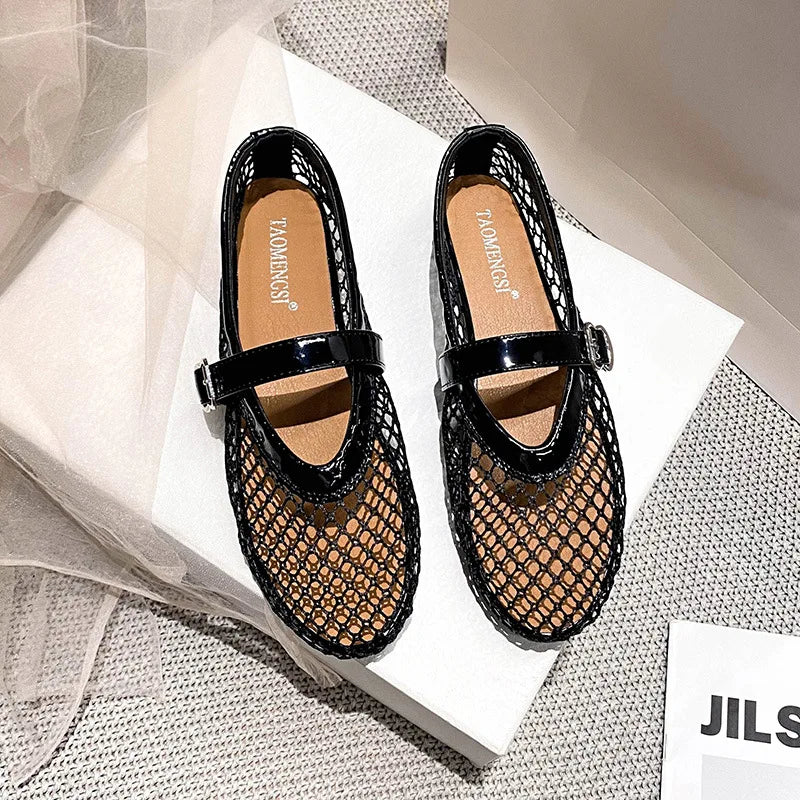 Women Mesh Ballet Flats
