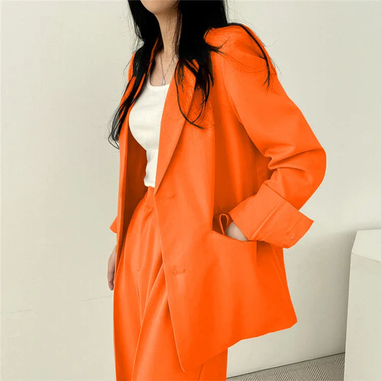 Fall Fashion Long Sleeve Blazer Mujer Pant Sets Blazers Women 2024 Casual Womens 2 Piece Outfit Set Suits Outwear