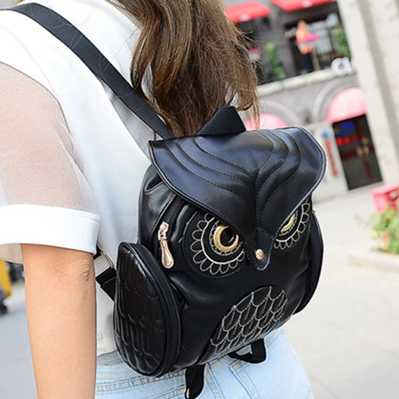 PU Embossed Owl Backpack