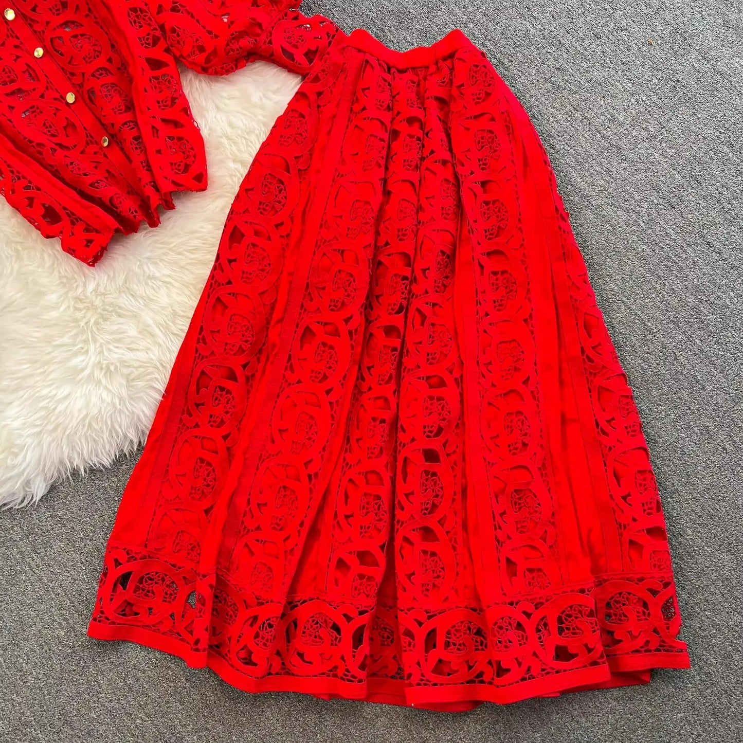 Autumn Crochet White Lace Embroidery
