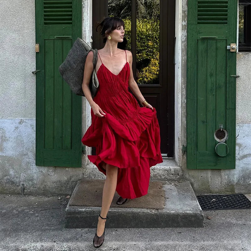 Casual Loose Pleat Dress