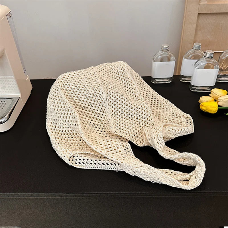 Women Crochet Tote Bag Fashion