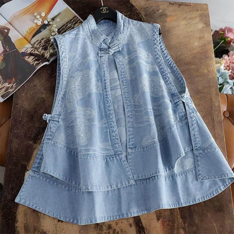 Denim Baggy Vests