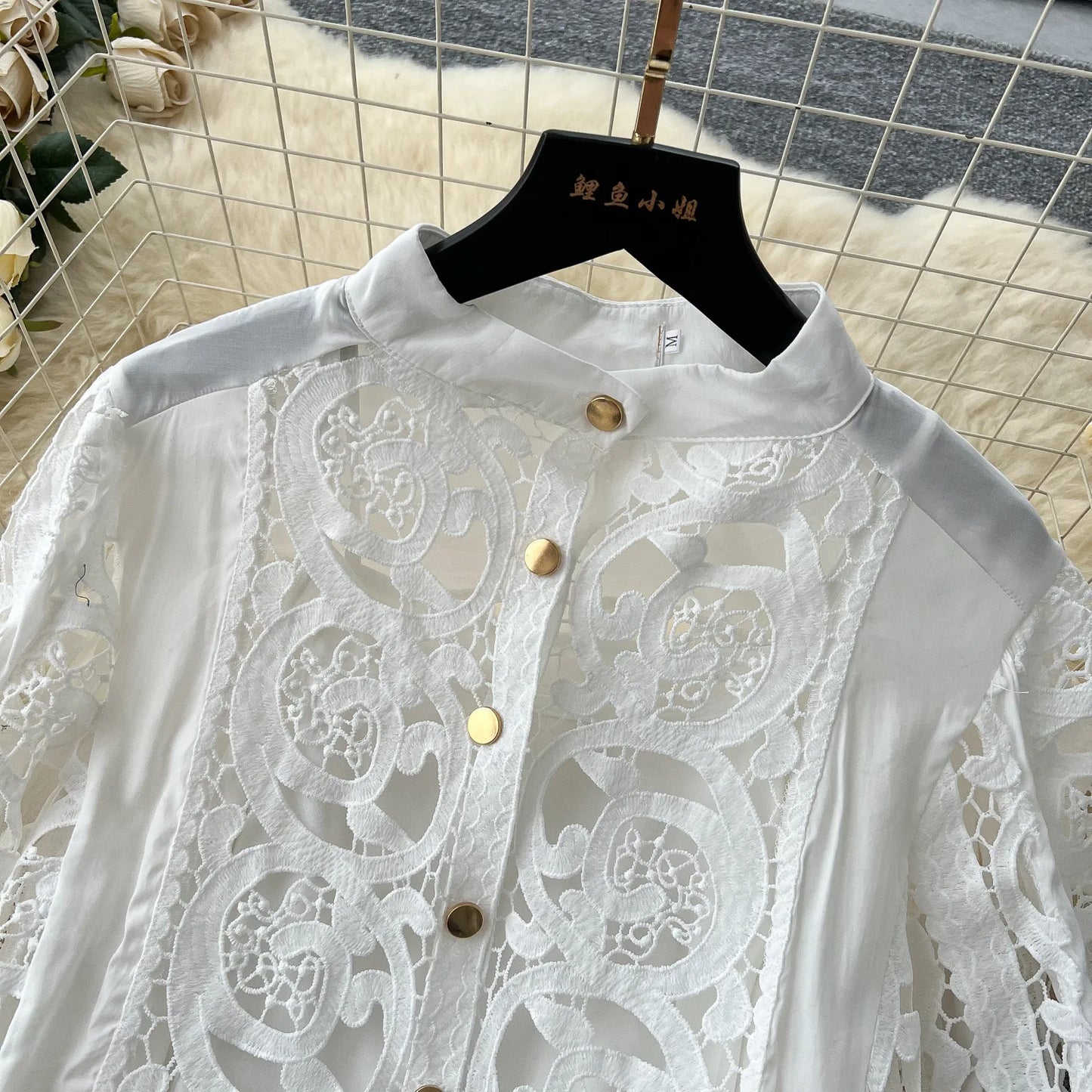 Autumn Crochet White Lace Embroidery