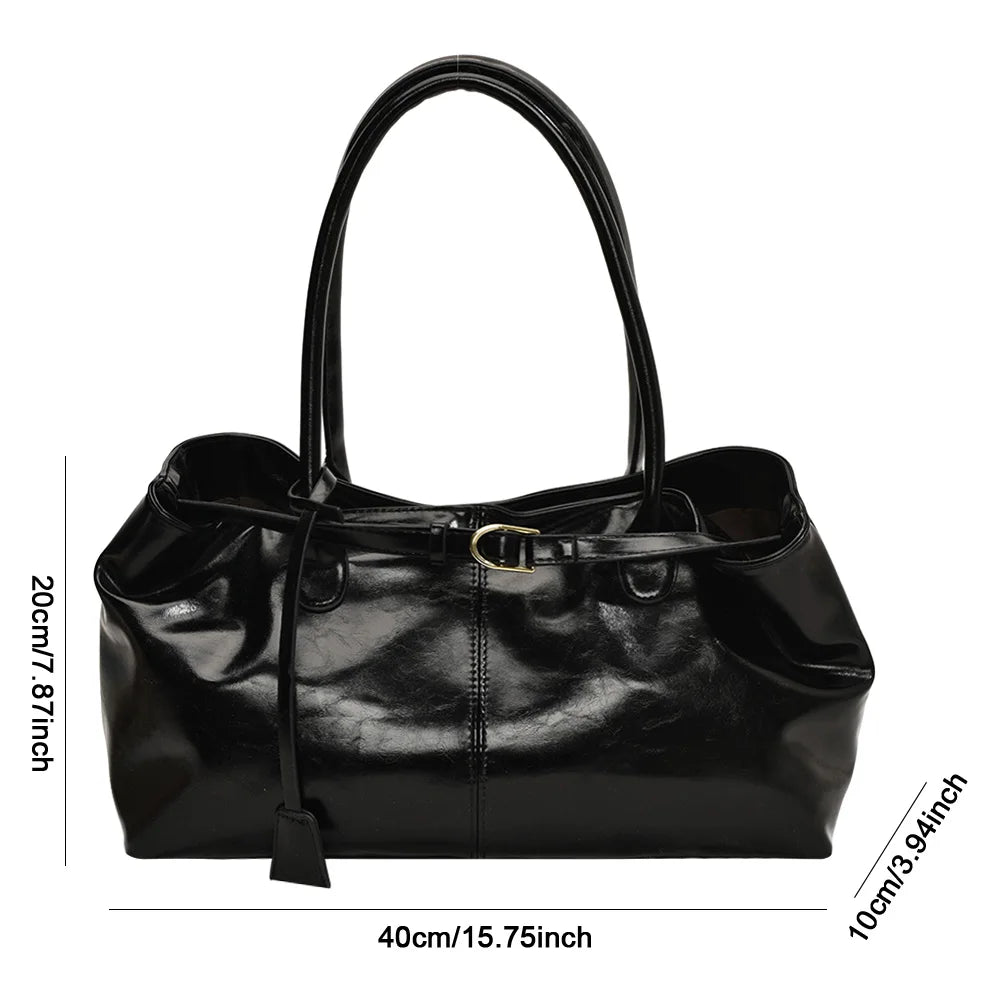 Leather Hobo Handbag