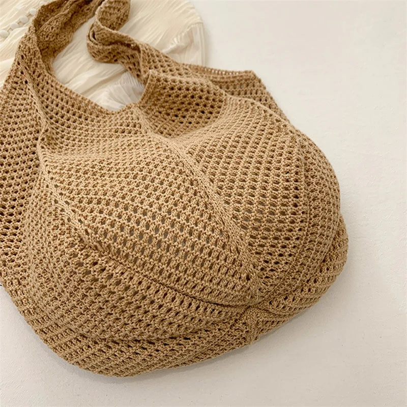 Women Crochet Tote Bag Fashion