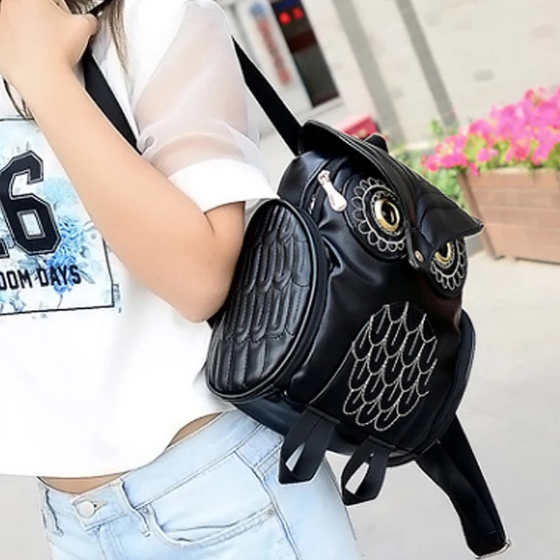 PU Embossed Owl Backpack