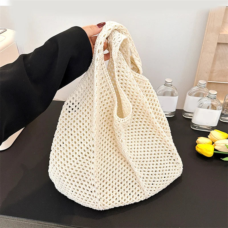 Women Crochet Tote Bag Fashion