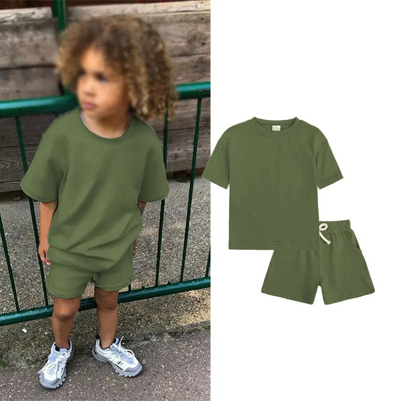T-shirts and Shorts Boy and Girl Outfits Suits