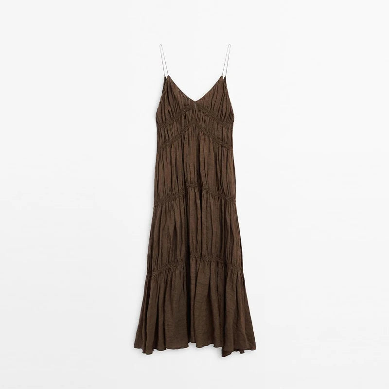 Casual Loose Pleat Dress