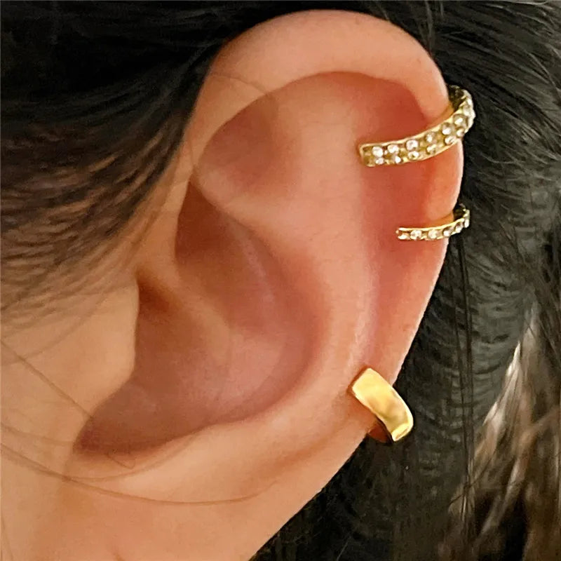 Zircon Double-layer Ear Cuff