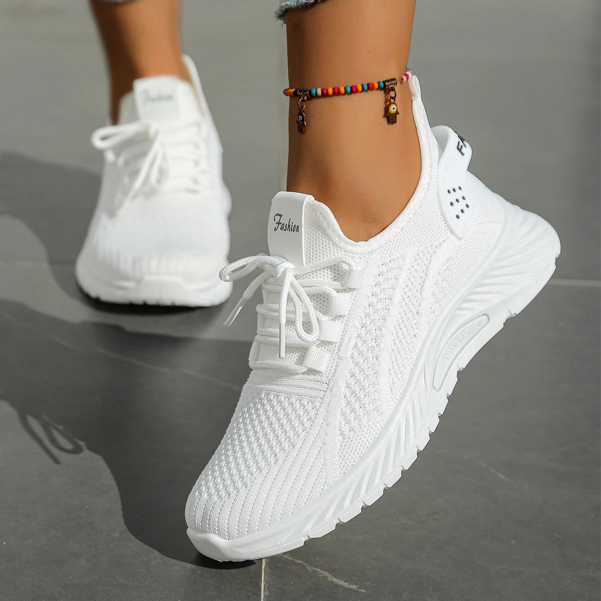 Shoes women fall 2024 new fashion leisure sports single shoes wholesale cross-border factory trend fly weaving women shoes
