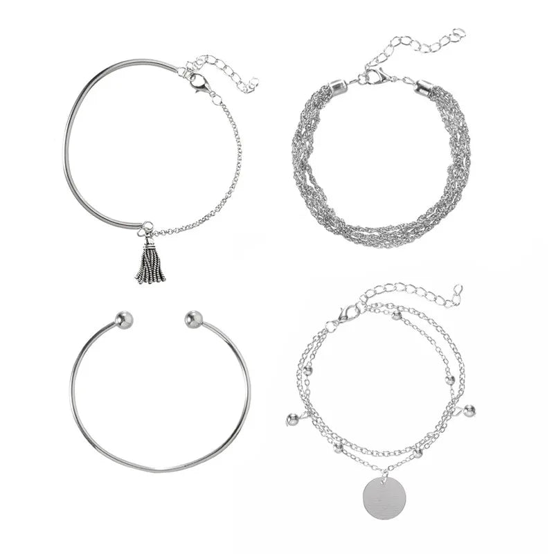 Trendy Geometric Link Chain Bracelet