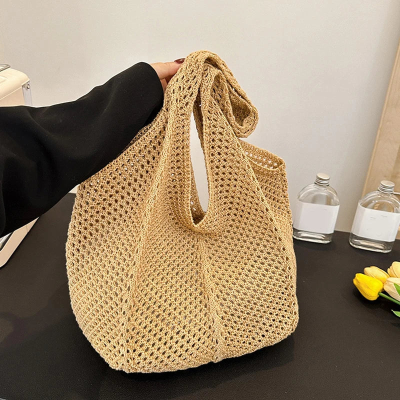 Women Crochet Tote Bag Fashion