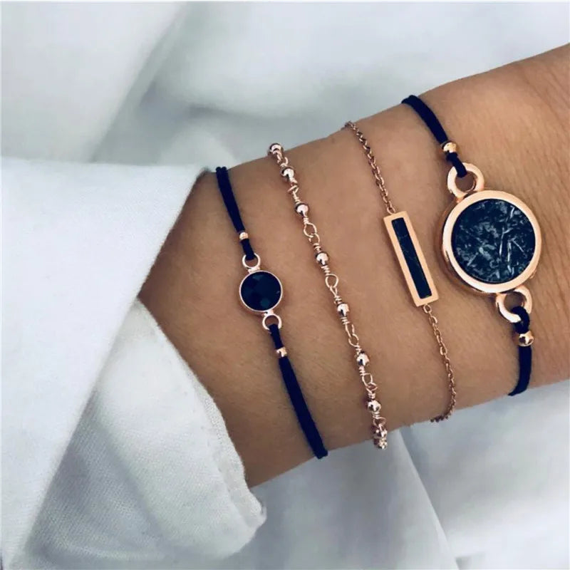 Trendy Geometric Link Chain Bracelet