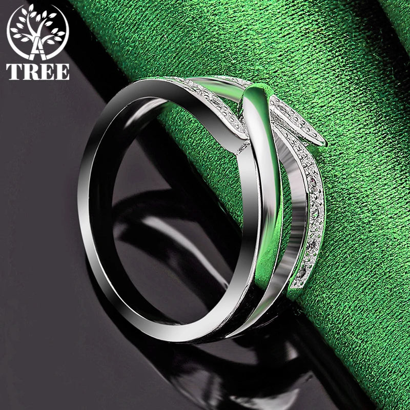 925 Sterling Silver Zircon Ring