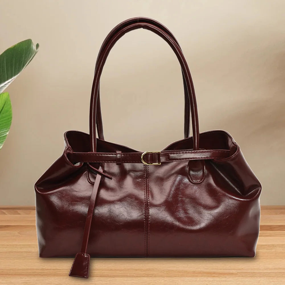 Leather Hobo Handbag