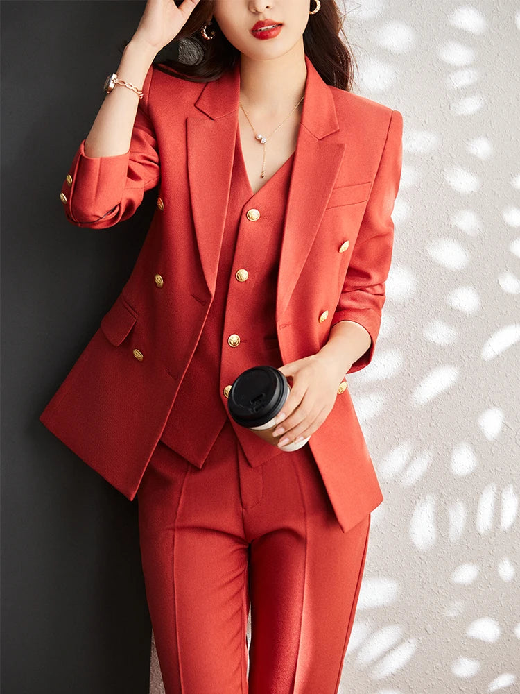 Vest Blazer and Pant Suit