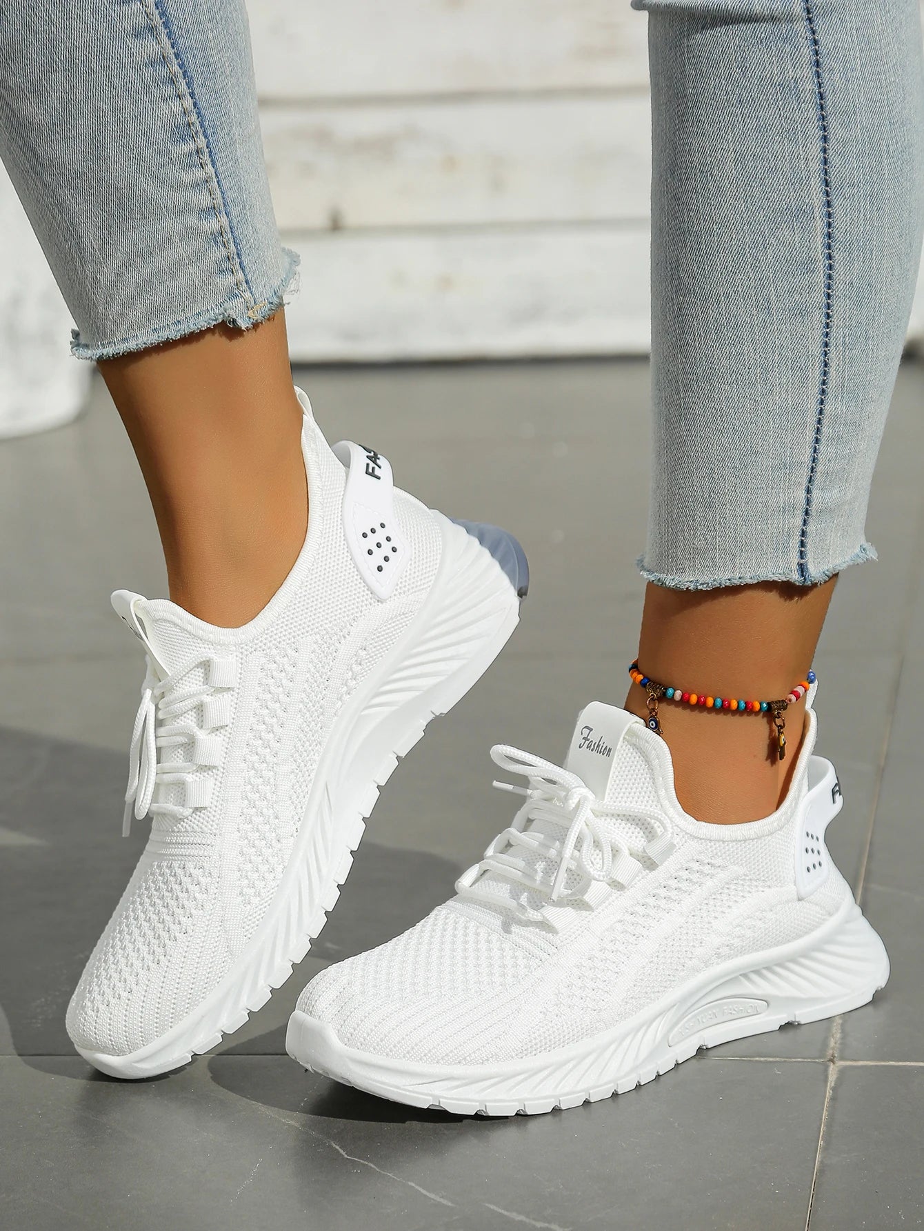 Shoes women fall 2024 new fashion leisure sports single shoes wholesale cross-border factory trend fly weaving women shoes