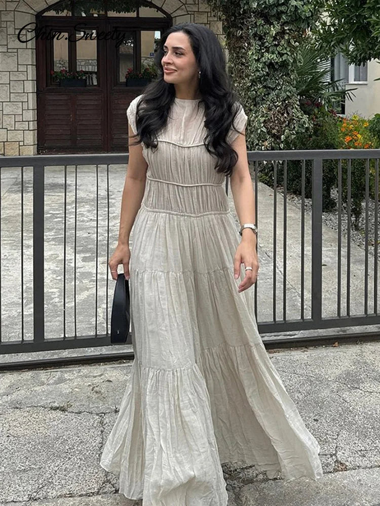 Casual Loose Pleat Dress