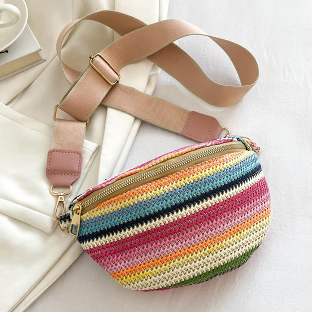 Rainbow Striped Fanny Pack Bum Bag