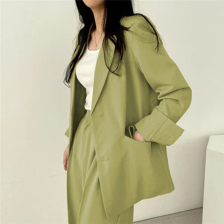 Fall Fashion Long Sleeve Blazer Mujer Pant Sets Blazers Women 2024 Casual Womens 2 Piece Outfit Set Suits Outwear