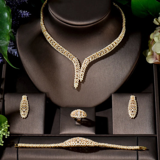 4pcs Zirconia Jewelry Sets