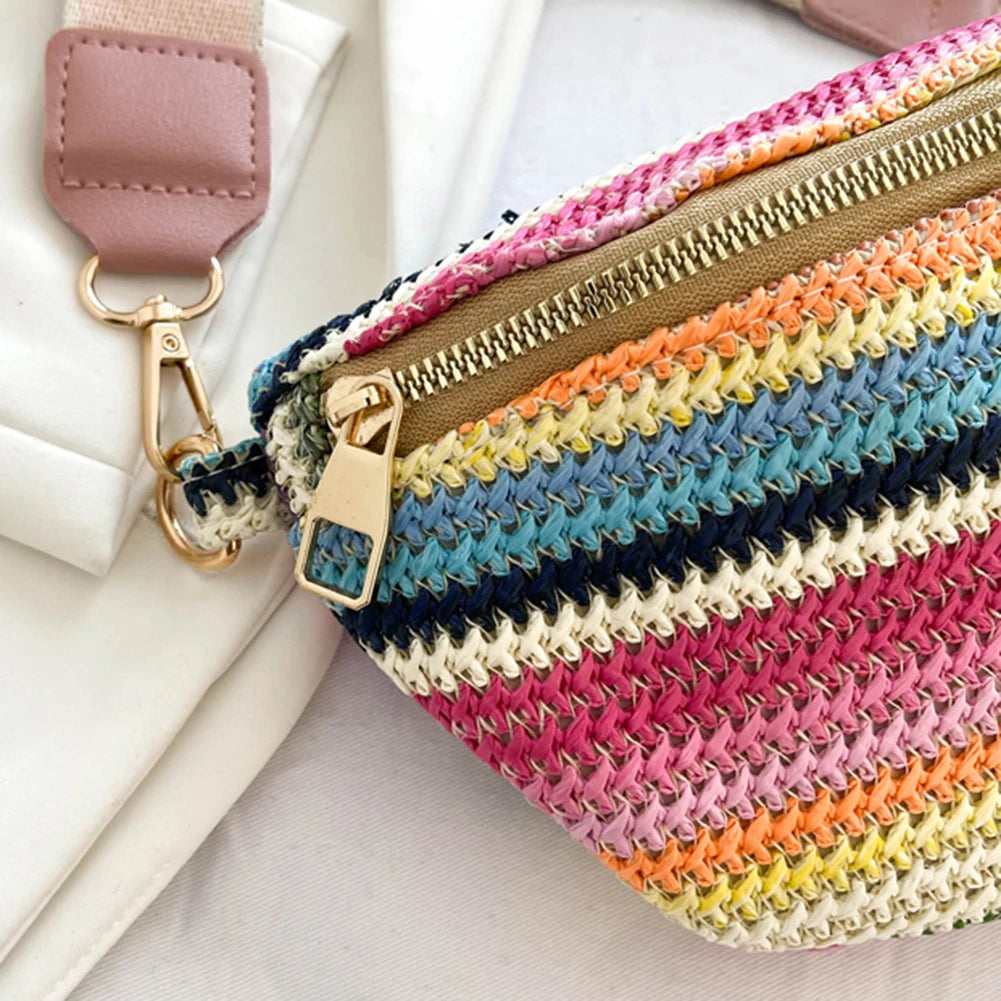 Rainbow Striped Fanny Pack Bum Bag