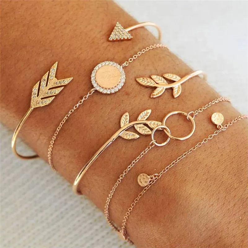 Trendy Geometric Link Chain Bracelet