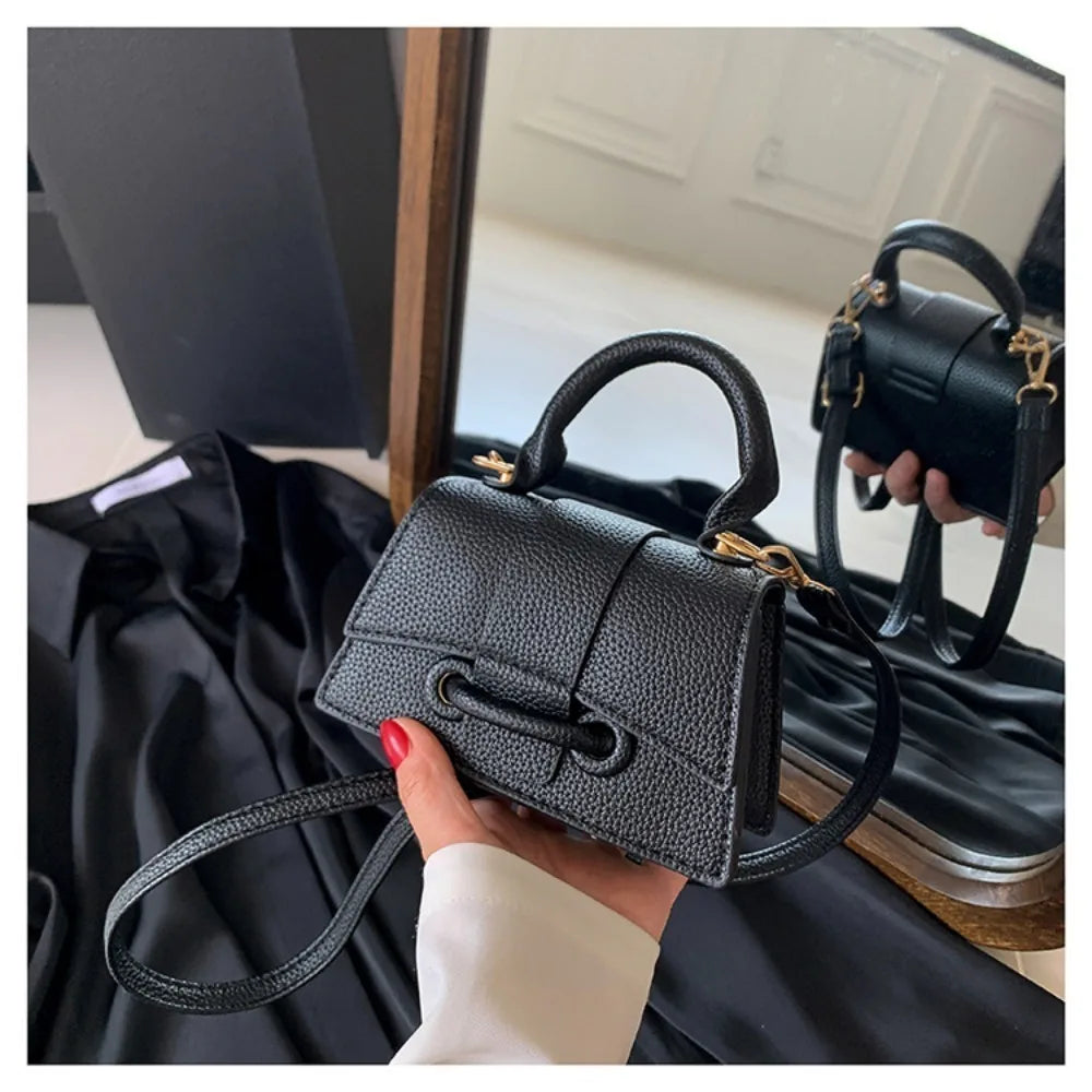 Solid Color PU Leather Bag