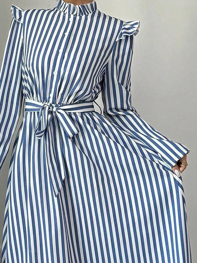 Vintage Cinch Long Sleeve Dress