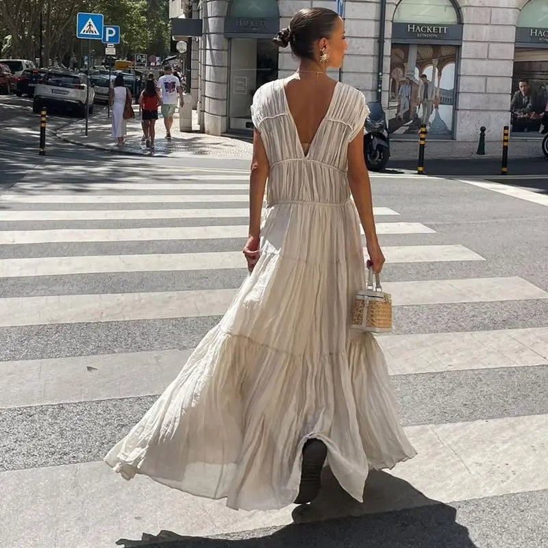 Casual Loose Pleat Dress